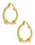 Kenneth Jay Lane Animal Hoop Clip On Earrings - Gold