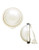 Lauren Ralph Lauren 18mm Pearl Cab Clip Earrings - White