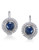 Carolee The Elyse Royal Blue Round Button Clip On Earrings - Blue