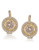 Carolee The Brenda Gold Round Button Clip On Earrings - Brown