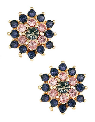 R.J. Graziano Cluster Clip On Earrings - Montana Rose