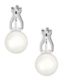 Lauren Ralph Lauren Pearl Clip Earrings - silver