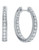 Crislu Halo Platinum Plated Cubic Zirconia Drop Earring - Silver