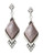 Gerard Yosca Diamond Stone Drop Earrings - Silver
