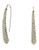 Michael Kors Gold Tone With Clear Pave Statement Drop Earrings - Gold