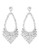 Swarovski Silver Tone Swarovski Crystal Dangle Earring - White