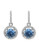 Flawless Blue Drop Halo Earring - Blue