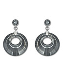 Swarovski Turn Pierced Earrings - Silver