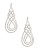 A.B.S. By Allen Schwartz Pave Scroll Drop Earrings - SILVER
