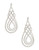A.B.S. By Allen Schwartz Pave Scroll Drop Earrings - Silver