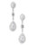 Nadri Framed Cubic Zirconia Pear And Marq Linear Earrings - Silver