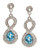 Swarovski Afire Crystal Drop Earrings - Silver