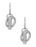 Michael Kors Pave Charm Drop Earrings - Silver