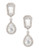 Nadri Inspired Cubic Zirconia Drop Earrings - Silver