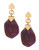 Kara Ross Stone Drop Earrings - Purple
