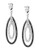 Nadri Two Tone Teardrop Earrings - Black