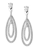 Nadri Pave Crystal Teardrop Earrings - Grey
