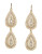 A.B.S. By Allen Schwartz Embellished Double Teardrop Earrings - GOLD