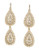 A.B.S. By Allen Schwartz Embellished Double Teardrop Earrings - Gold