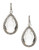 A.B.S. By Allen Schwartz Pave Bezel Stone Drop Earrings - Silver