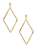 Trina Turk Open Diamond Drop Earrings - Gold