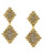Vince Camuto Glam Punk Gold Plated Base Metal Glass 2 Part Baguette Drop Earring Earring - Gold