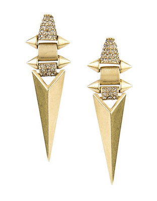 Sam Edelman Pave Geometric Cage Earring - GOLD