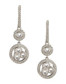 Nadri Cubic Zirconia Bezel Lever Back Earrings - silver