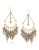 Carolee Champagne Bubbles Cluster Chandelier Pierced Earrings Gold Tone Crystal Drop Earring - SILVER