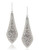 Carolee Holiday Cocktails Elongated Drop Pierced Earrings Silver Tone Drop Earring - Silver