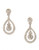 Nadri Crystal Teardrop Pendant Earrings - Silver
