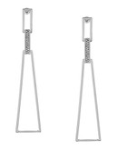 Vince Camuto Linear Pave Drop Earrings - Silver