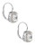 Nadri Faceted Pave Square Earrings - Silver