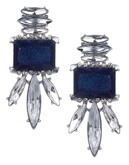 Sam Edelman Large Navette Cluster Earrings - Blue