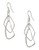Nadri Multi Drop Earrings - Silver