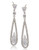 Carolee The Diana Long Linear Pierced Earrings - silver