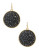 A.B.S. By Allen Schwartz Framed Faceted Stone Drop Earrings - BLACK