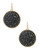A.B.S. By Allen Schwartz Framed Faceted Stone Drop Earrings - Black