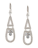Carolee Elongated Tear Drop Earrings - silver