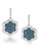 Carolee Gems and Tonic Flower Drop Pierced Earrings Silver Tone Crystal Drop Earring - Grey