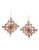 Carolee Modern Rosé Baguette Drop Pierced Earrings Gold Tone Crystal Drop Earring - Pink