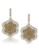 Carolee Mimosa Flower Drop Pierced Earrings Gold Tone Crystal Drop Earring - Silver
