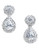 Nadri 2 Stone Pear Drop Earring - Silver