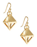 Trina Turk Cut Out Diamond Drop Earrings - Gold
