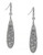 Vince Camuto Glam Punk Silver Light Rhodium Plated Base Metal Glass Pave Skinny Tearop Earring - Silver