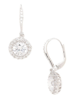 Expression Sterling Silver Cubic Zirconia Earrings - Silver