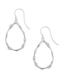 Nadri Small Organic Teardrop with Stone Earrings - Silver