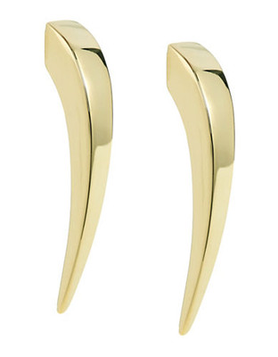 Kara Ross Curved Linear Earrings - Gold