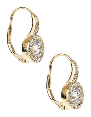 Nadri Faceted Pave Circle Earrings - Gold