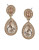Carolee Topaz Crystal Double Drop Pierced Earrings - GOLD